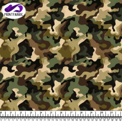 Camouflage Pattern in Green, Brown, and Black