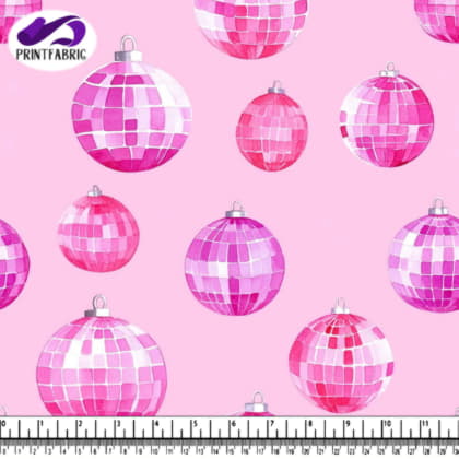 Pattern of Pink Disco Balls