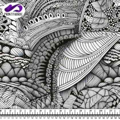 Art Zentangle - Dessin Abstrait Noir et Blanc