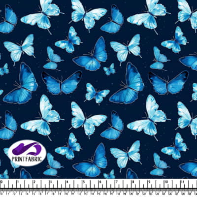 Motif de Papillon Bleu dans le Ciel