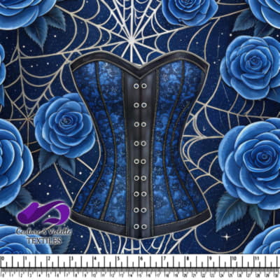 Corset victorien bleu foncé