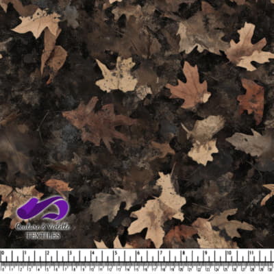 Motif de feuilles d'automne brunes et beiges