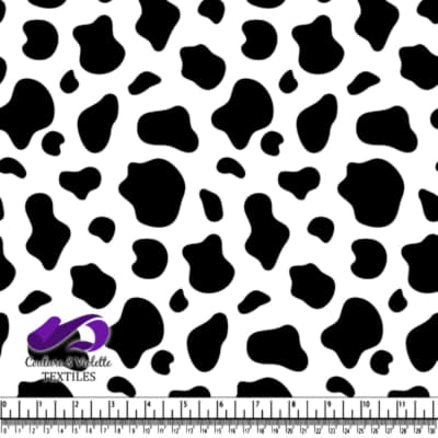 Black and white cow print pattern