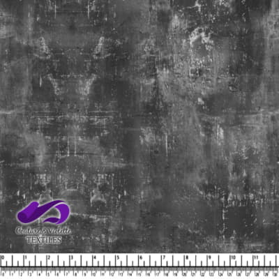 Tissu texturé gris foncé au style grunge subtil