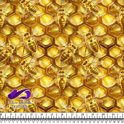 Rayon d'Or avec Motif d'Abeilles Actives