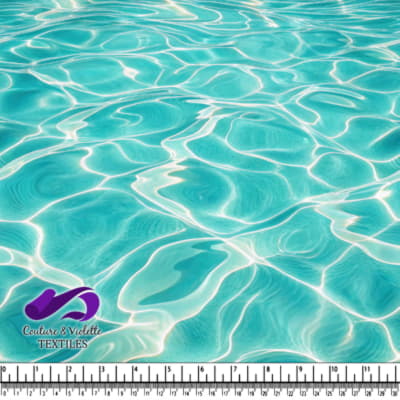 Turquoise Water Surface Pattern with Light Reflections