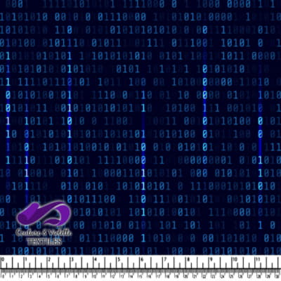 Binary code digital data background with security grid pattern