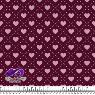 Motif de cœurs roses et de points blancs