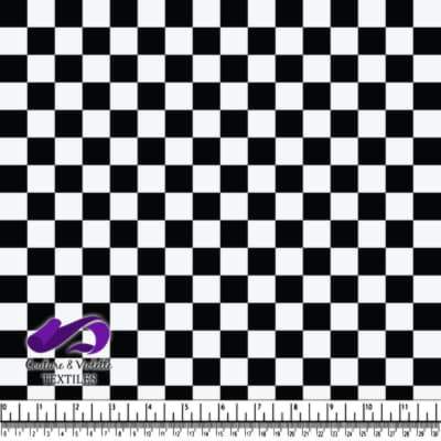 Black and white checkerboard fabric pattern