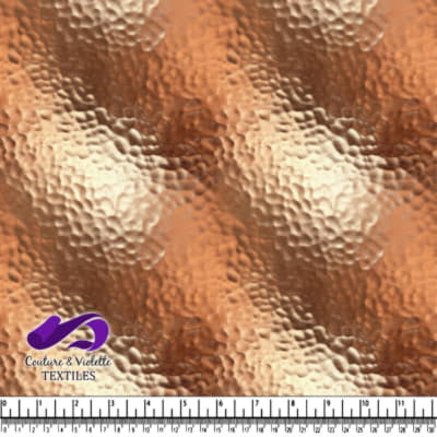 Plaque en métal texturé en cuivre martelé