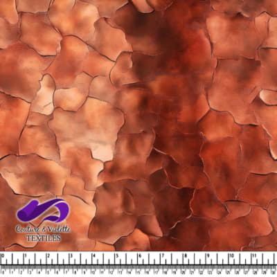 Texture métallique rustique craquelée aux nuances de brun et d'orange