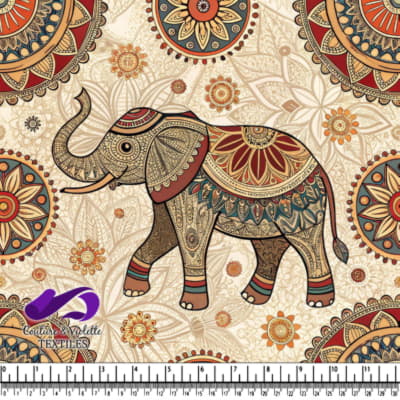Éléphant au Motif Mandala Intriqué