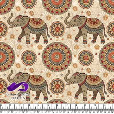 Éléphant au Motif Mandala Intriqué