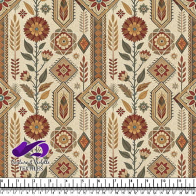 Motif floral vintage d'automne