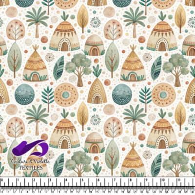 Tentes, Arbres et Formes Abstraites