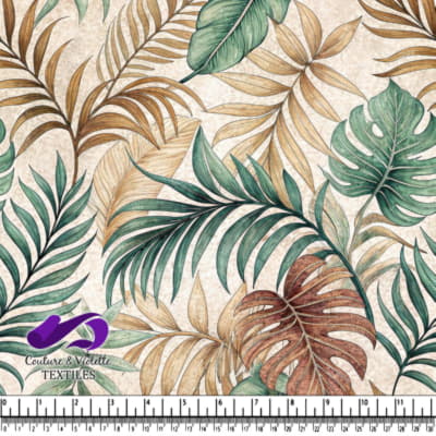 Motif de feuilles de palmier et de monstera tropicales