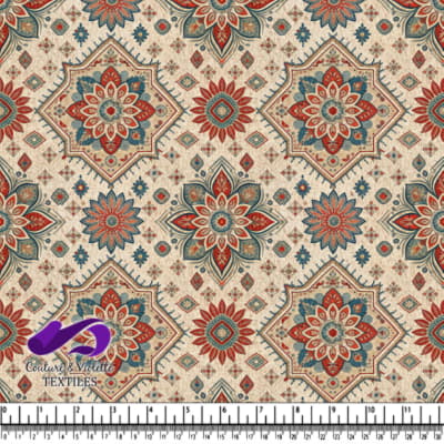 Vintage floral geometric pattern