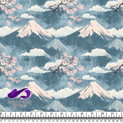 Fleurs de Cerisier et Mont Fuji : Décor Scénique