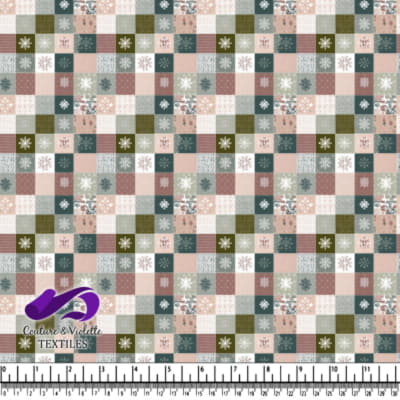 Motif de Flocon de Neige en Taracement d'Hiver Assourdi