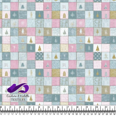 Motifs de Sapin de Noël en Patchwork