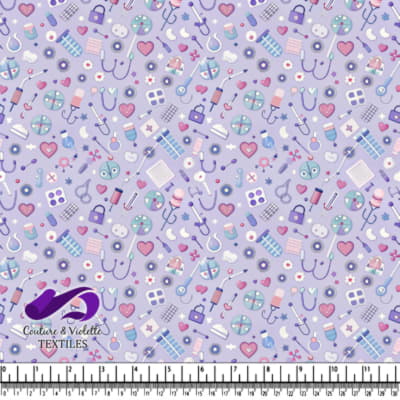 Icônes Médicales et de Santé sur Fond Violet