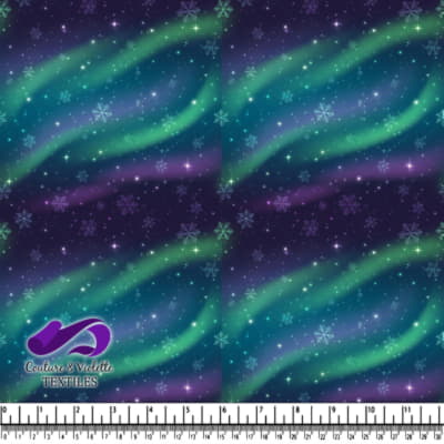 Aurora Borealis Lumières du Nord avec Motif de Flocons de Neige