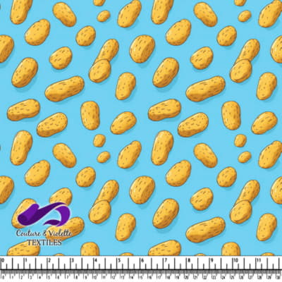 Motif d'arachide sur fond bleu clair