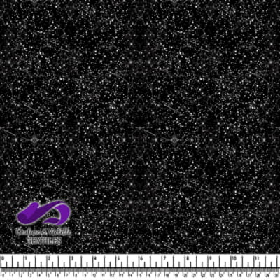 Motif de Ciel Étoilé avec Éclats Blancs sur Fond Noir