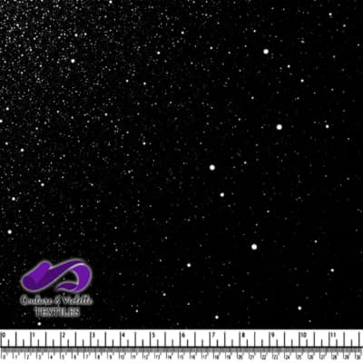 Black fabric with white speckles resembling stars