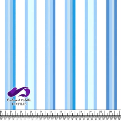 Rayures Verticales Bleu Clair et Foncé