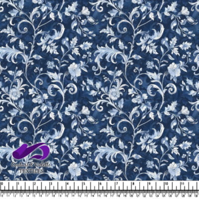 Elegant Blue Floral Vintage Pattern