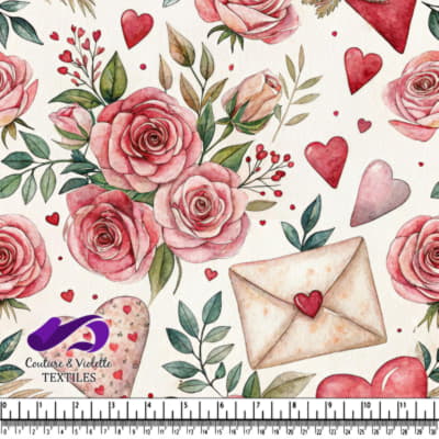 Romantic Roses and Hearts Pattern