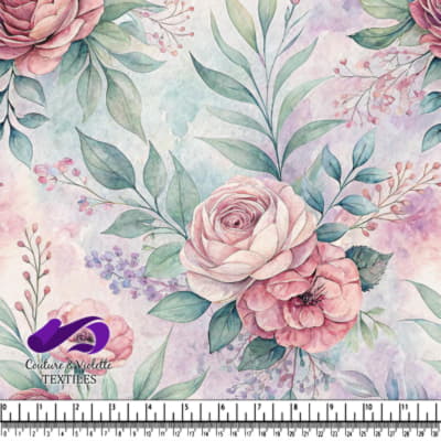 Soft Floral Watercolor Garden Design