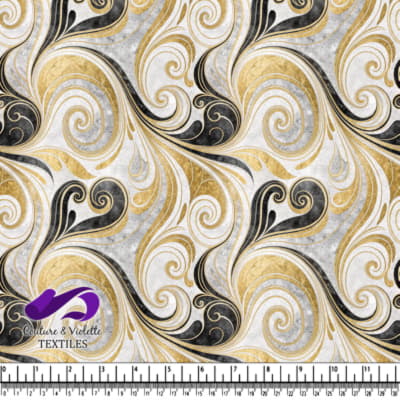 Elegant Gold and Black Swirl Pattern