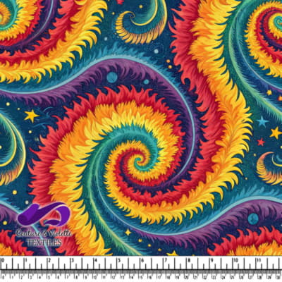 Cosmic Fire Spiral Pattern