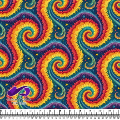 Cosmic Fire Spiral Pattern