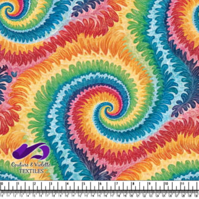 Motif Spirale Arc-en-Ciel Vibrant
