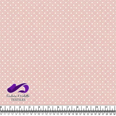 Soft Pink Polka Dot Fabric Pattern