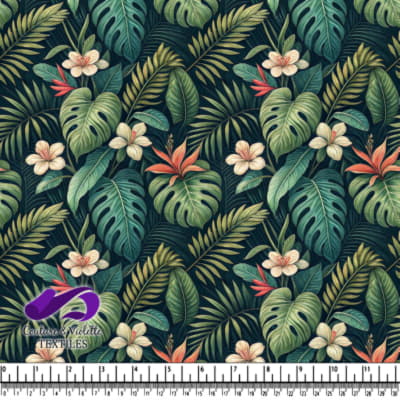 Motif Floral de Jungle Tropical