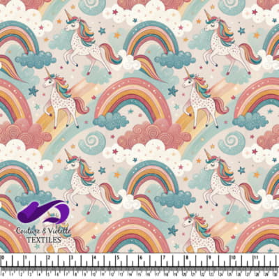 Whimsical Unicorns and Rainbows Pattern