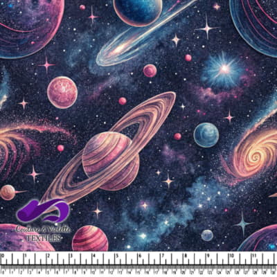 Colorful Cosmic Space Galaxy Pattern