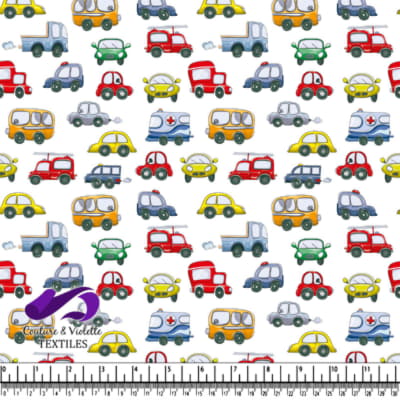 Colorful Cartoon Cars Pattern