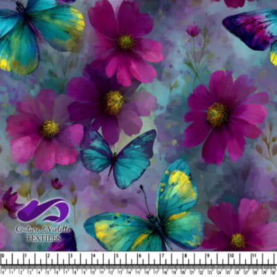 Butterflies Dancing Among Vibrant Blooms