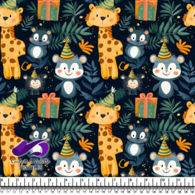 Cute Jungle Animal Birthday Party Pattern