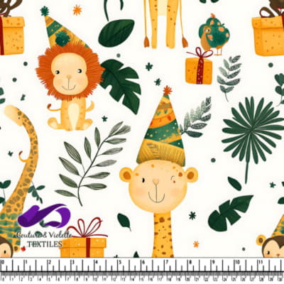 Cute Jungle Animals Party Pattern