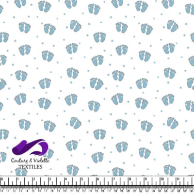 Blue Baby Footprints Pattern Design