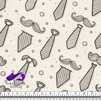 Mustache and Tie Pattern Design
