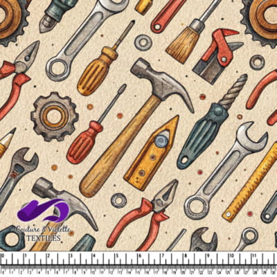 Vintage Hand Tools Pattern Design