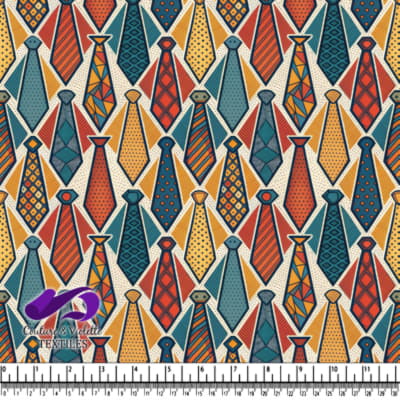 Cravates à motifs géométriques colorés