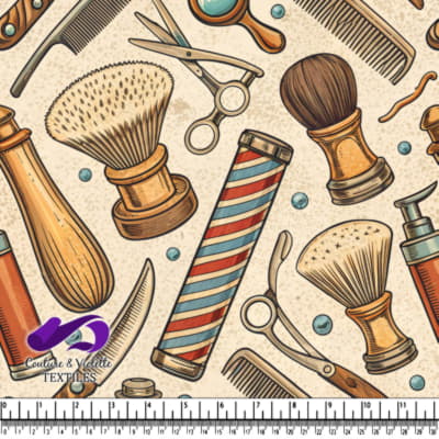 Motif d'outils de barbier classiques